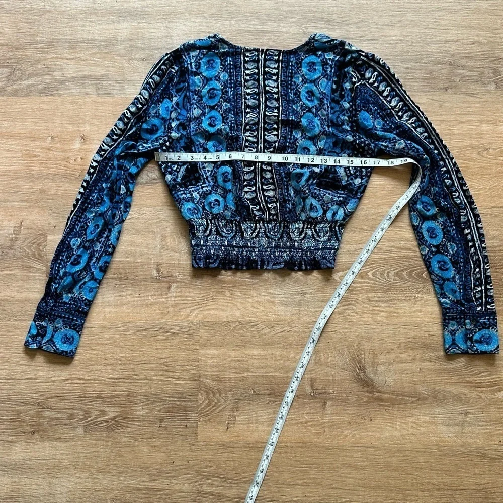 FREE PEOPLE WILD & FREE PAISLEY LONG SLEEVE TOP